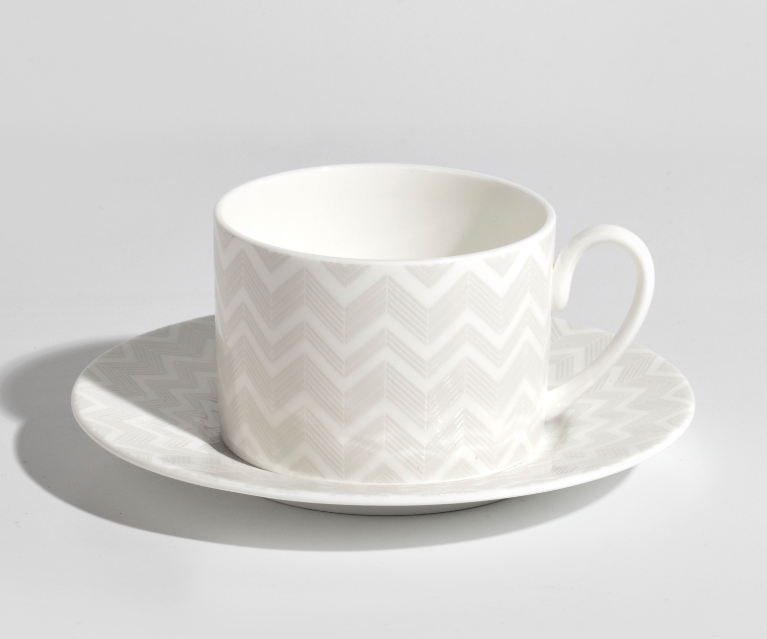 ZIG-ZAG-WHITE_Tea-Cup-with-saucer-Tazza Missoni Zig Zag white taza de té