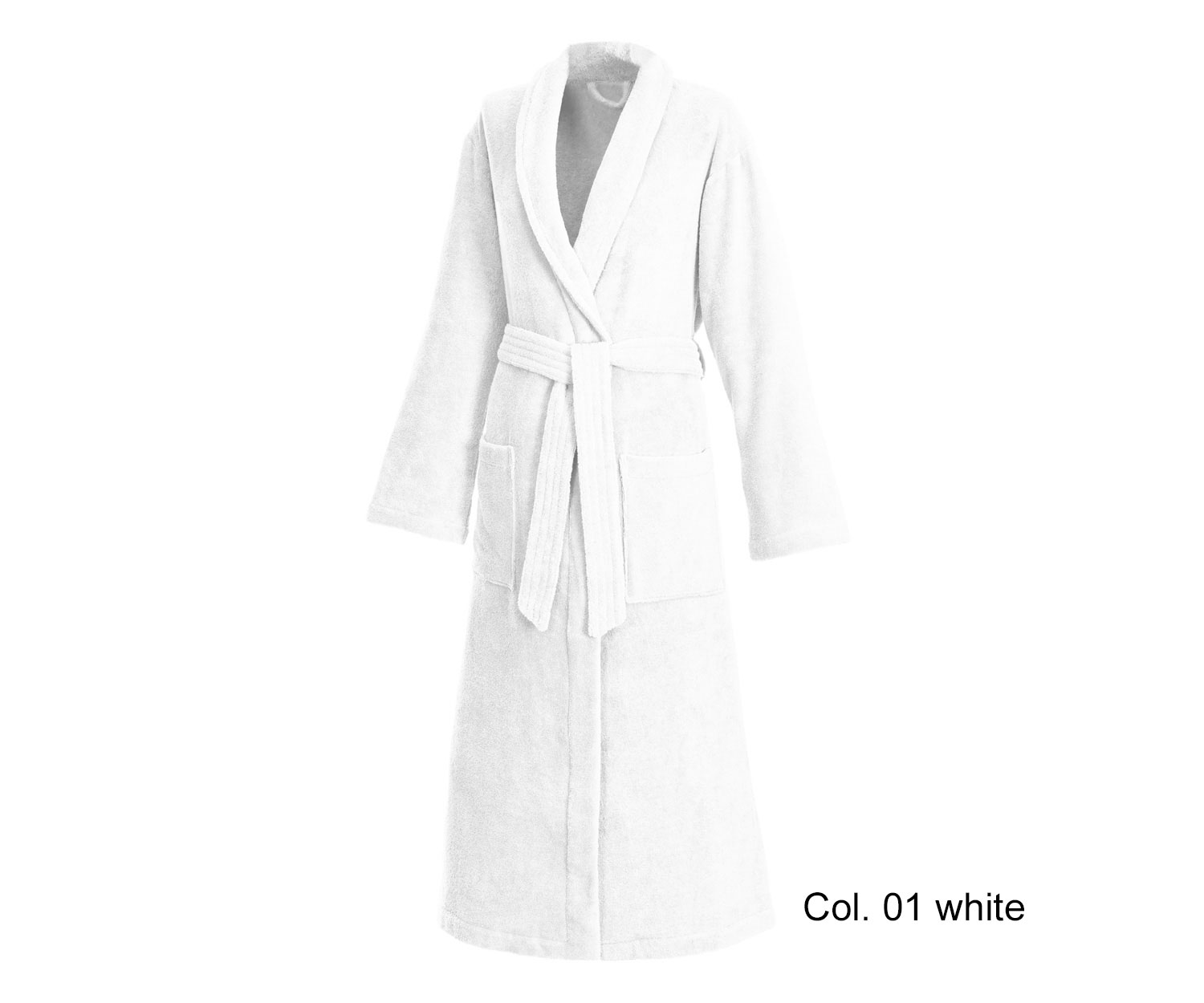 Weseta-Bademantel-Lady-und-Sir-mit-Schalkragen-weiss PURO Unisex Albornoz col. 01 white