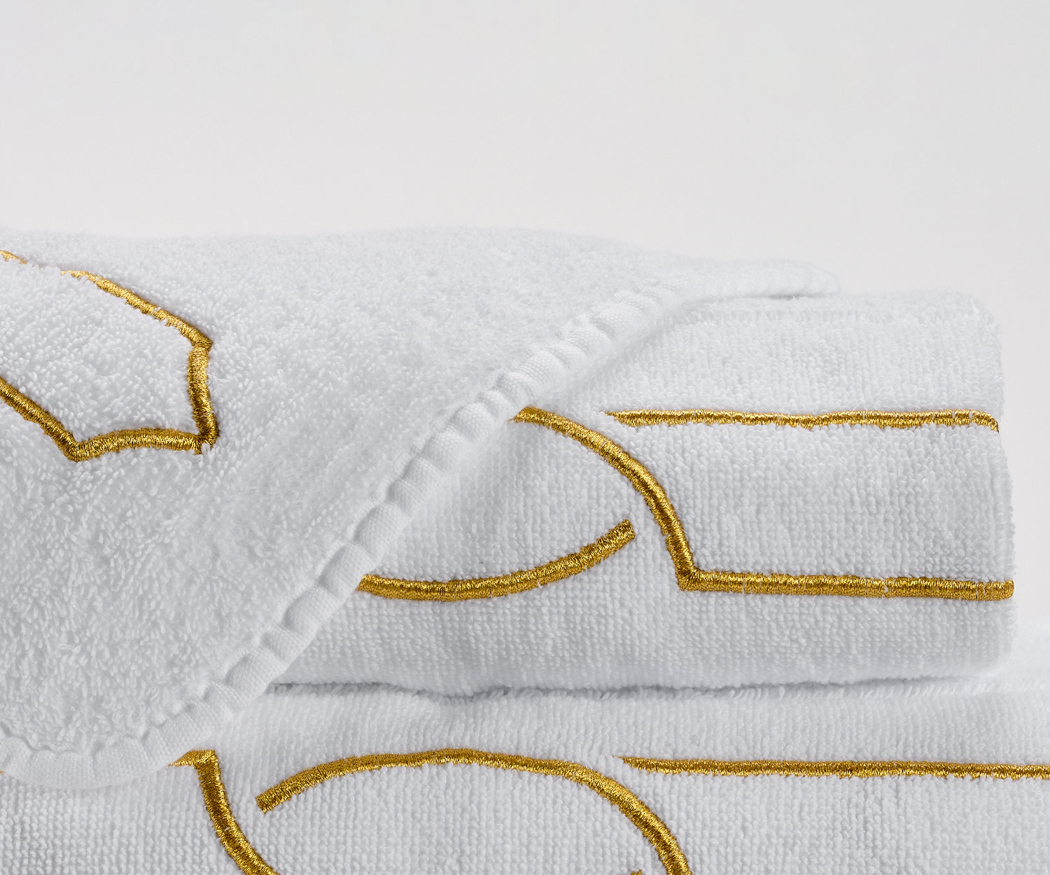 Abyss-CLUNY-108-4 Abyss CLUNY Towels⎮550g blanco con oro