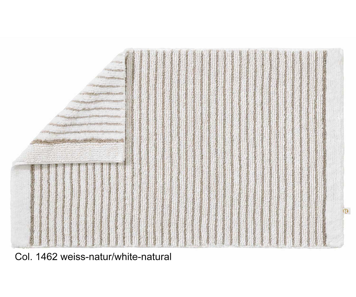 Alfombra de baño LIN de Rhomtuft col. 1462 white/natural