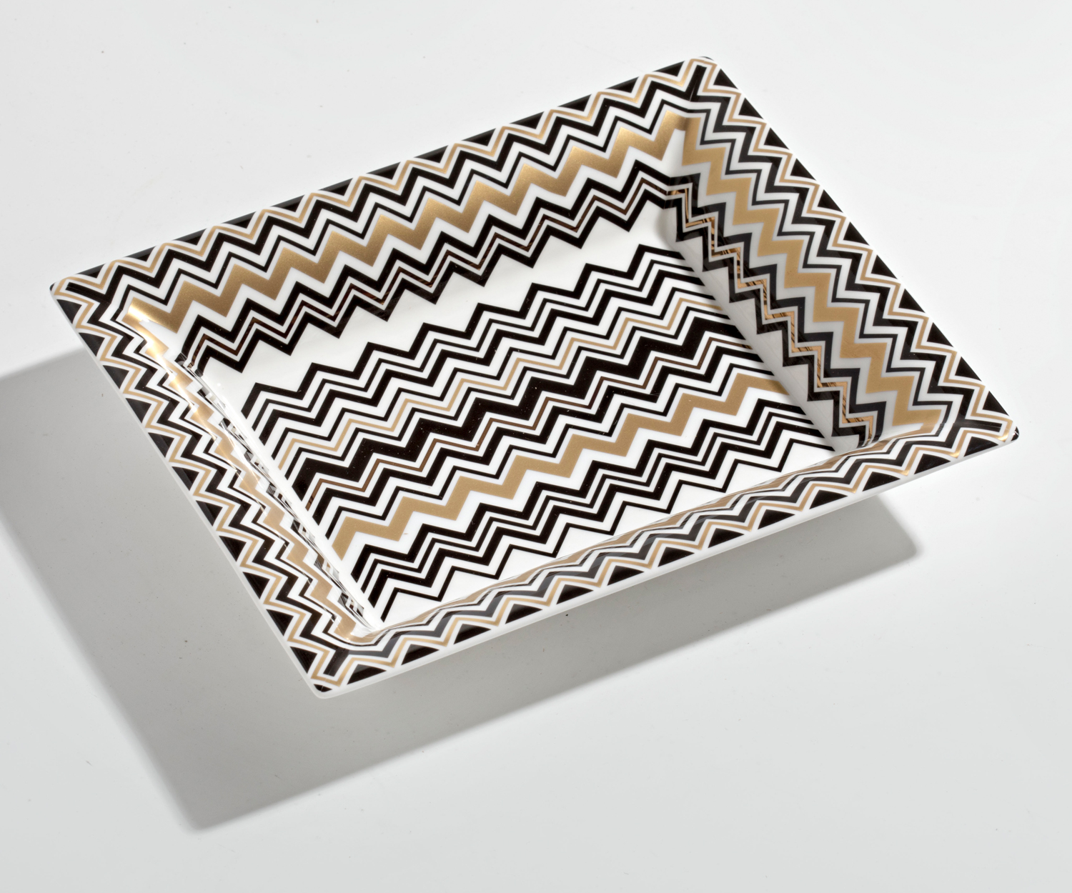 Missoni Storage Tray Zig Zag gold