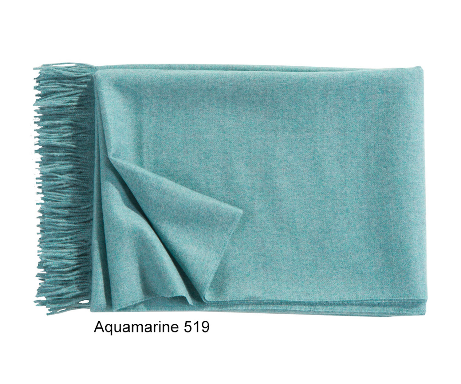 Plaid PURO de Fischbacher col. 519 aquamarine - Alpaca 
