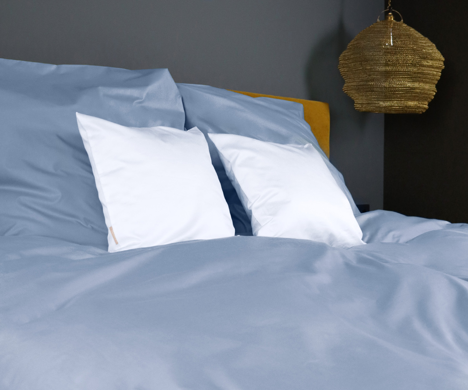 Ropa de cama de percal UNI de Momm - blue