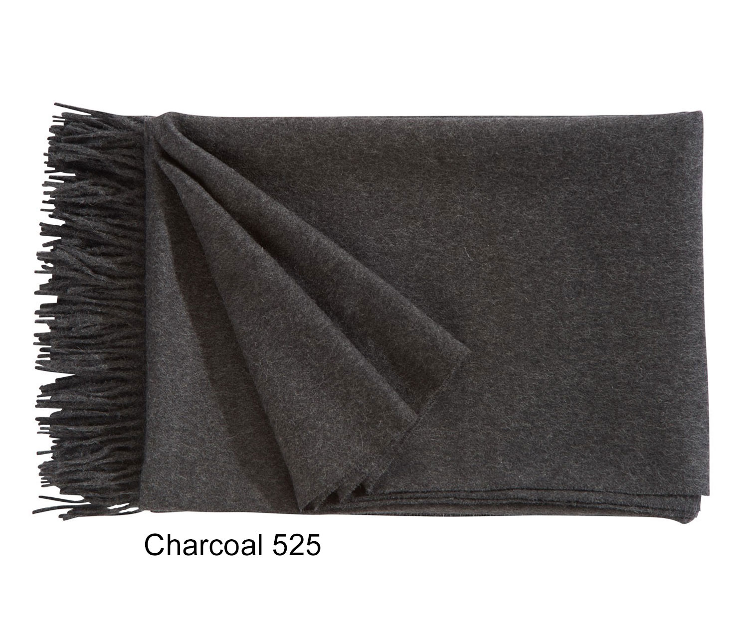 Fischbacher-plaid-puro-charcoal-525 Plaid PURO de Fischbacher col. 525 charcoal - Alpaca