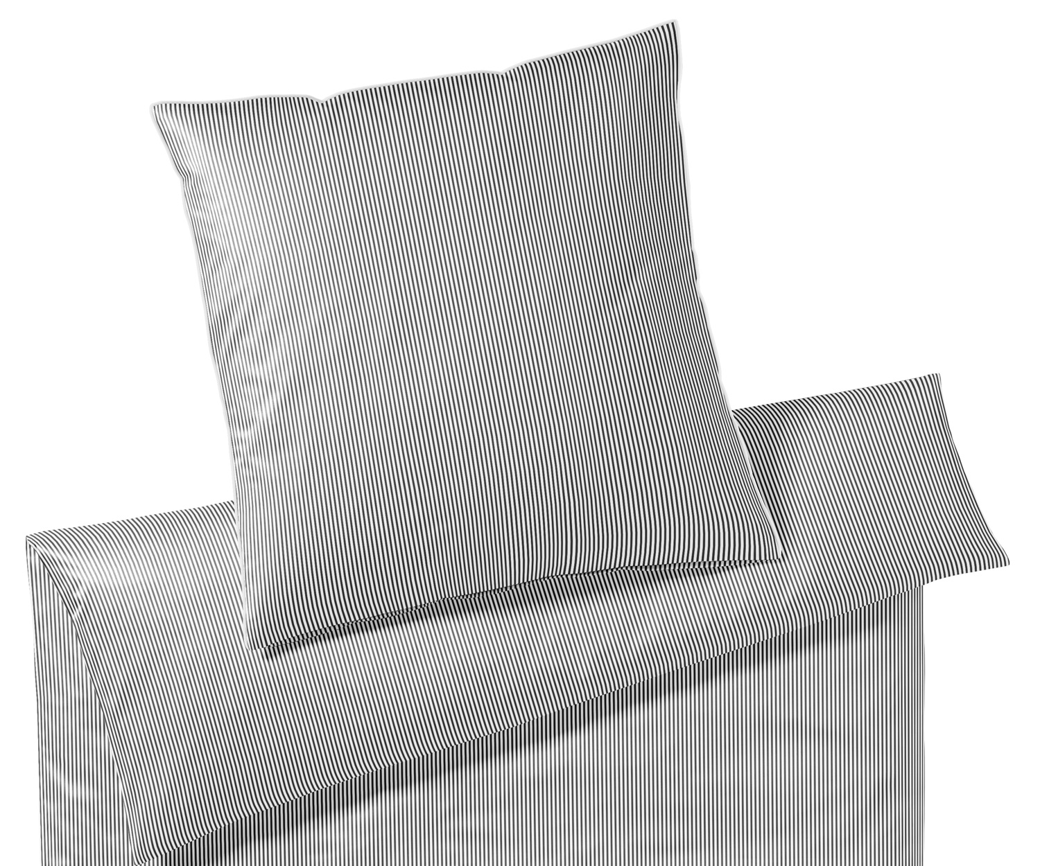 Elegante-Hamburger-2460-90 Ropa de cama HAMBURGER STREIFEN col. gris-blanco