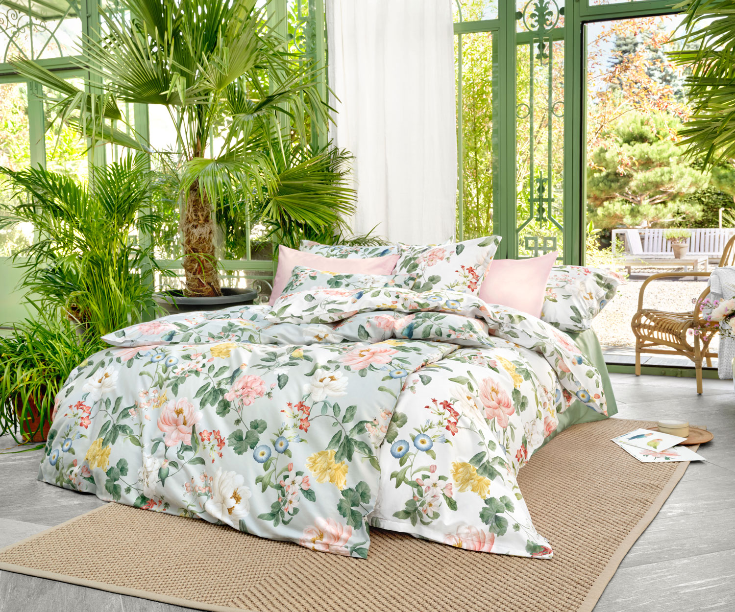 Schlossberg_ARTEMIS_vert-ML Schlossberg ARTEMIS Satin VERT bed linen