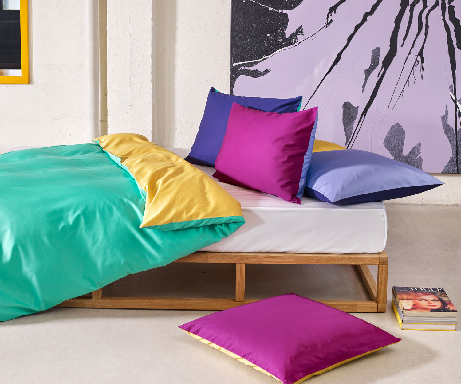 Ropa de cama JERSEY UNI de Christian Fischbacher - col. 868 aubergine
