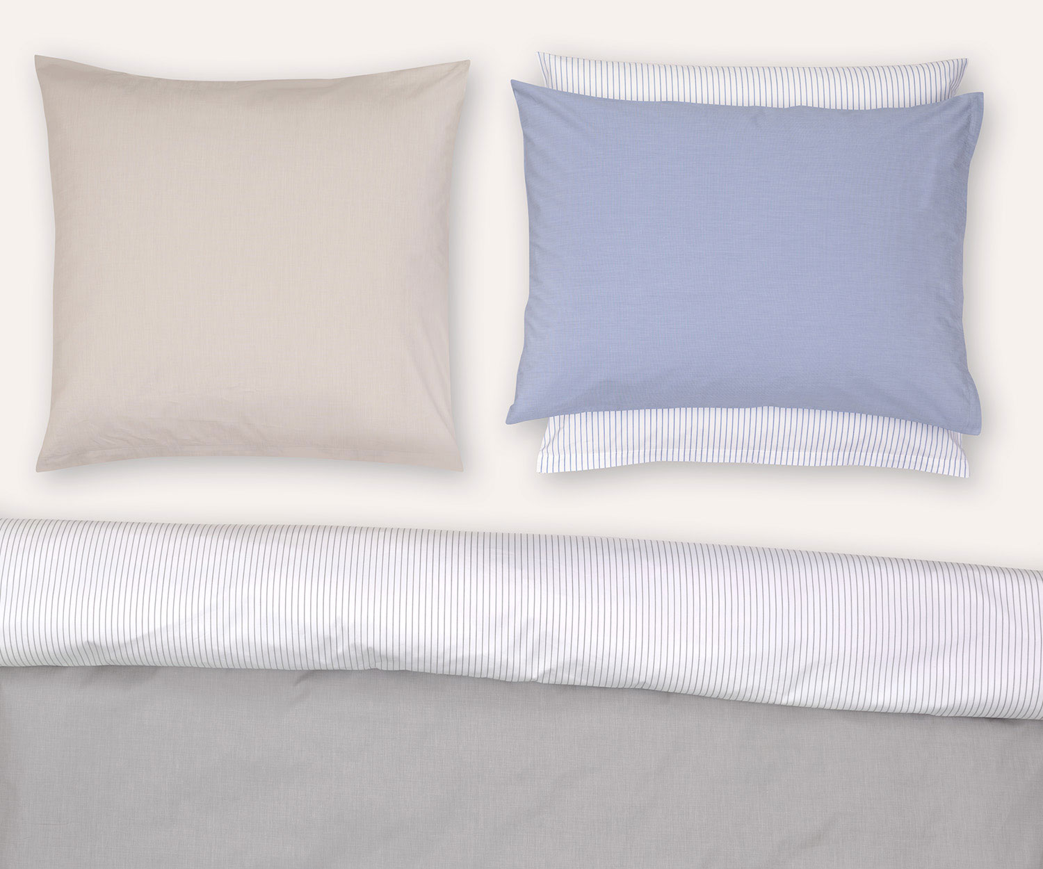 Fischbacher_Bettwaesche_851_Fil_a_Fil_Uni Fischbacher FIL A FIL A RAYAS col. Morning Sky Ropa de cama