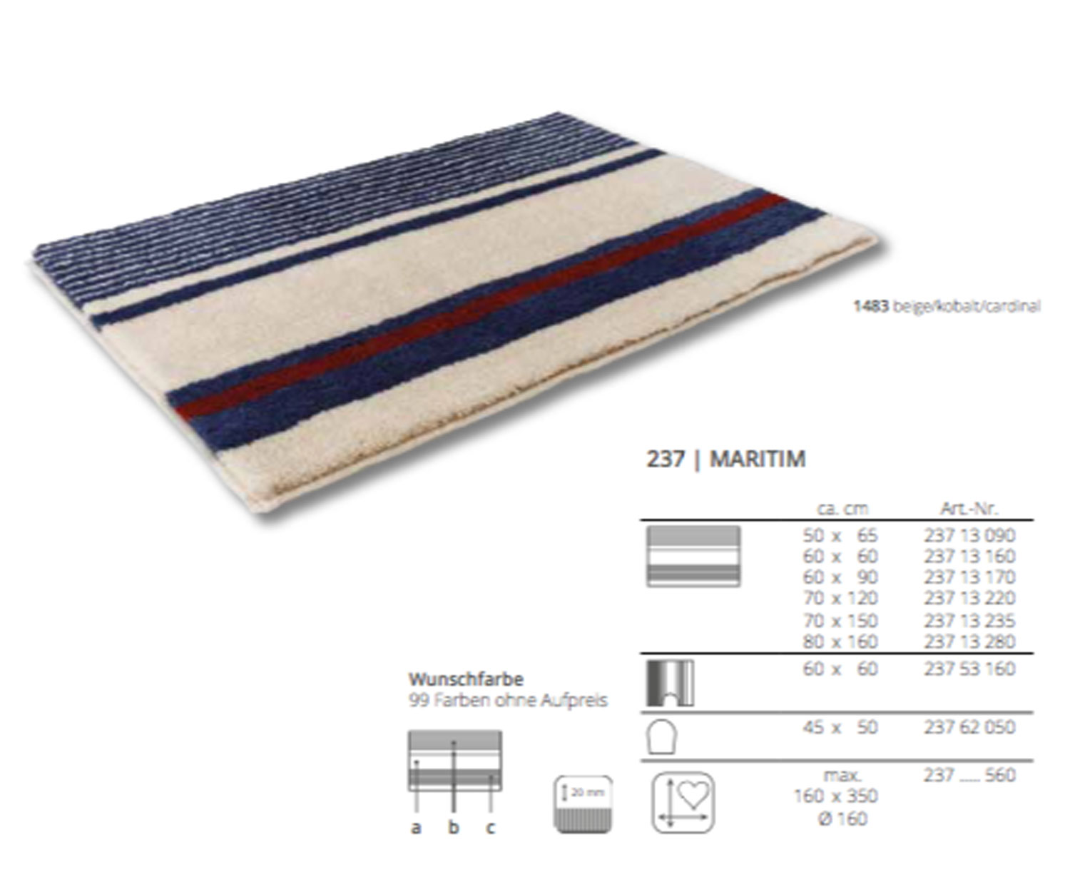 Rhomtuft MARITIM bath rug - Details