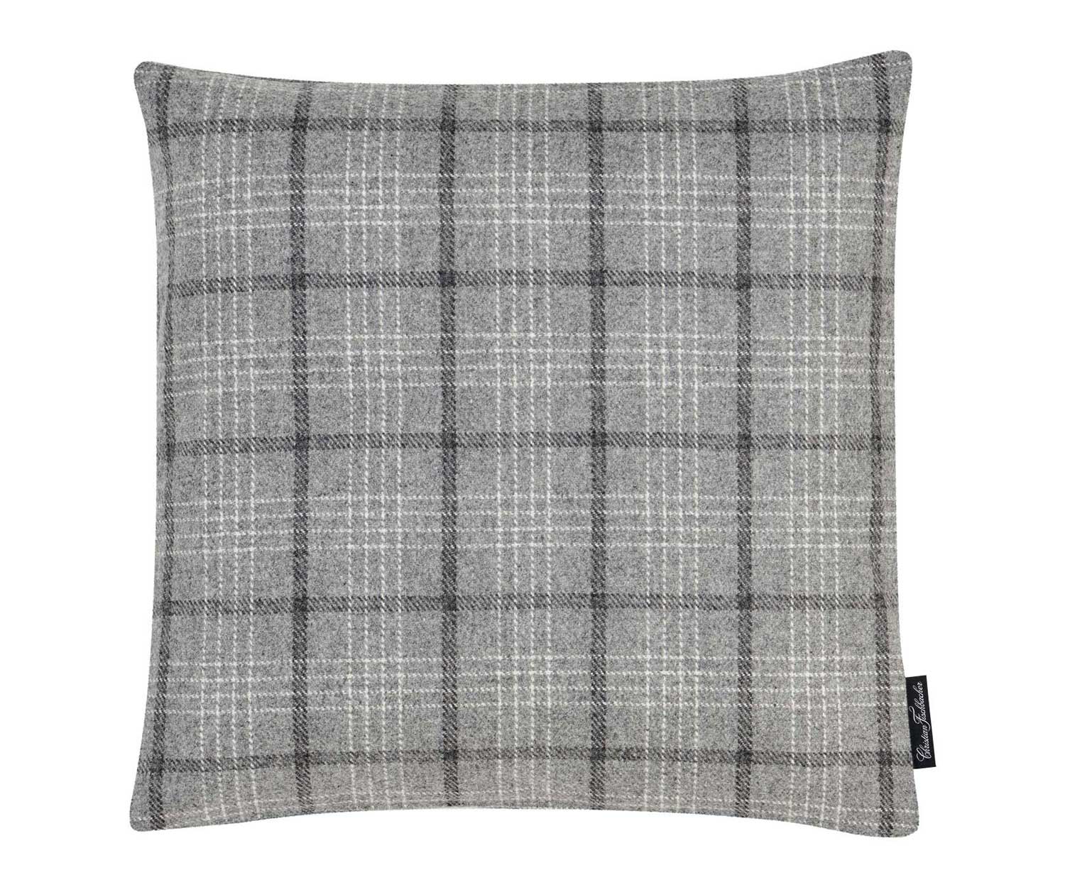 Fischbacher_Kissen_Benu_Check_hellgrau_805_vorne Fischbacher Kissen BENU CHECK col. 805 Vorderseite