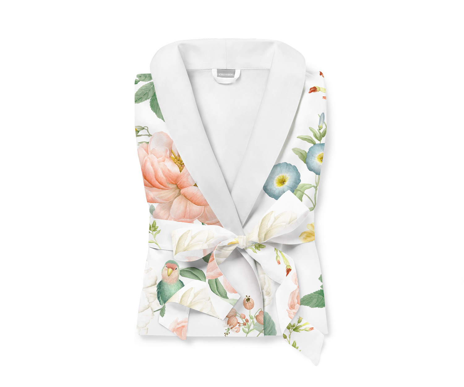 Morgenmantel_ARTEMIS_blanc_gefaltet Schlossberg ARTEMIS blanc Morgenmantel Satin