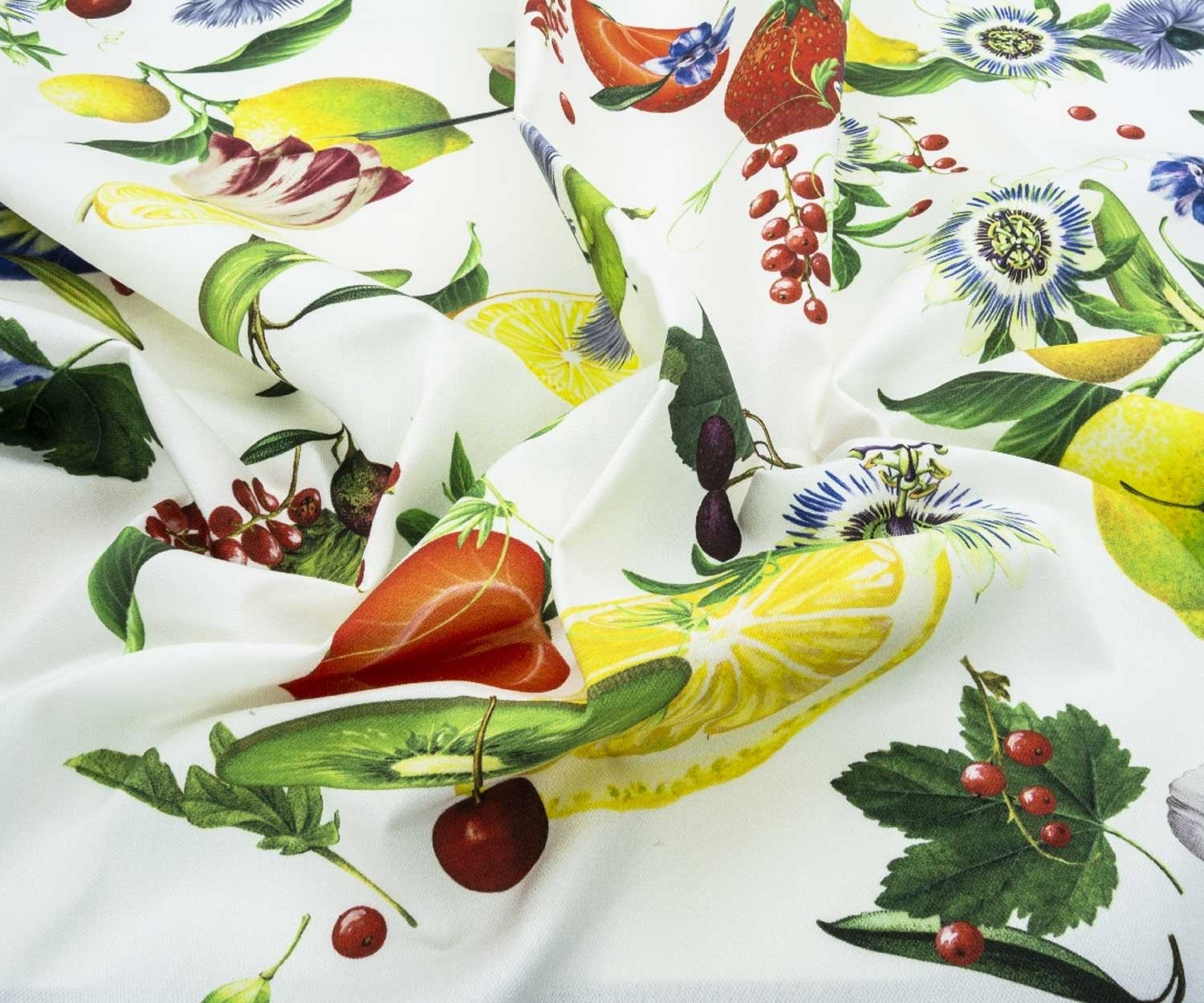 Tejido decorativo de la colección Garden Party OLIVE de Fischbacher
