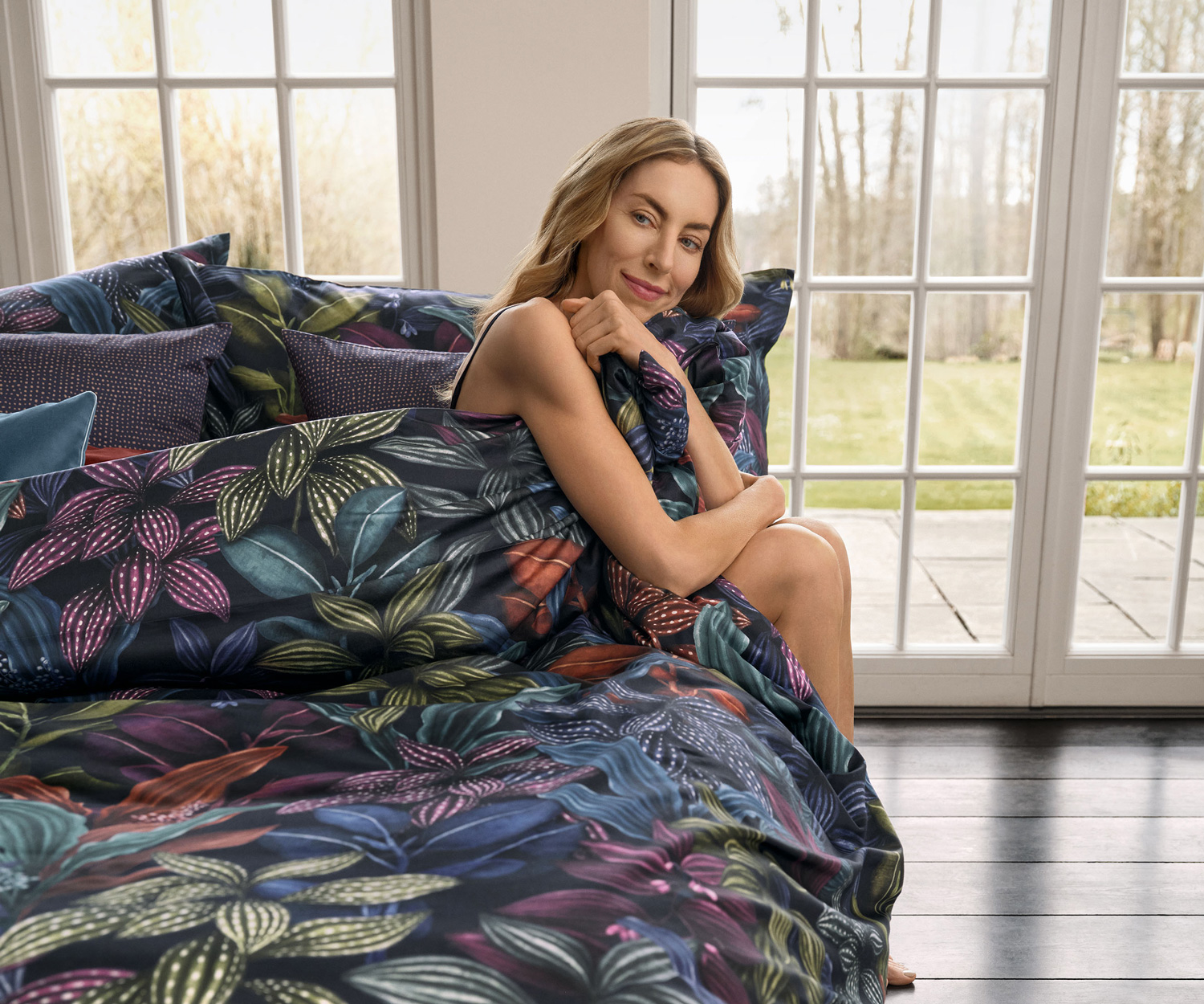 Schlossberg ARAMIS bleu bed linen Satin Schlossberg ARAMIS bleu bed linen Satin