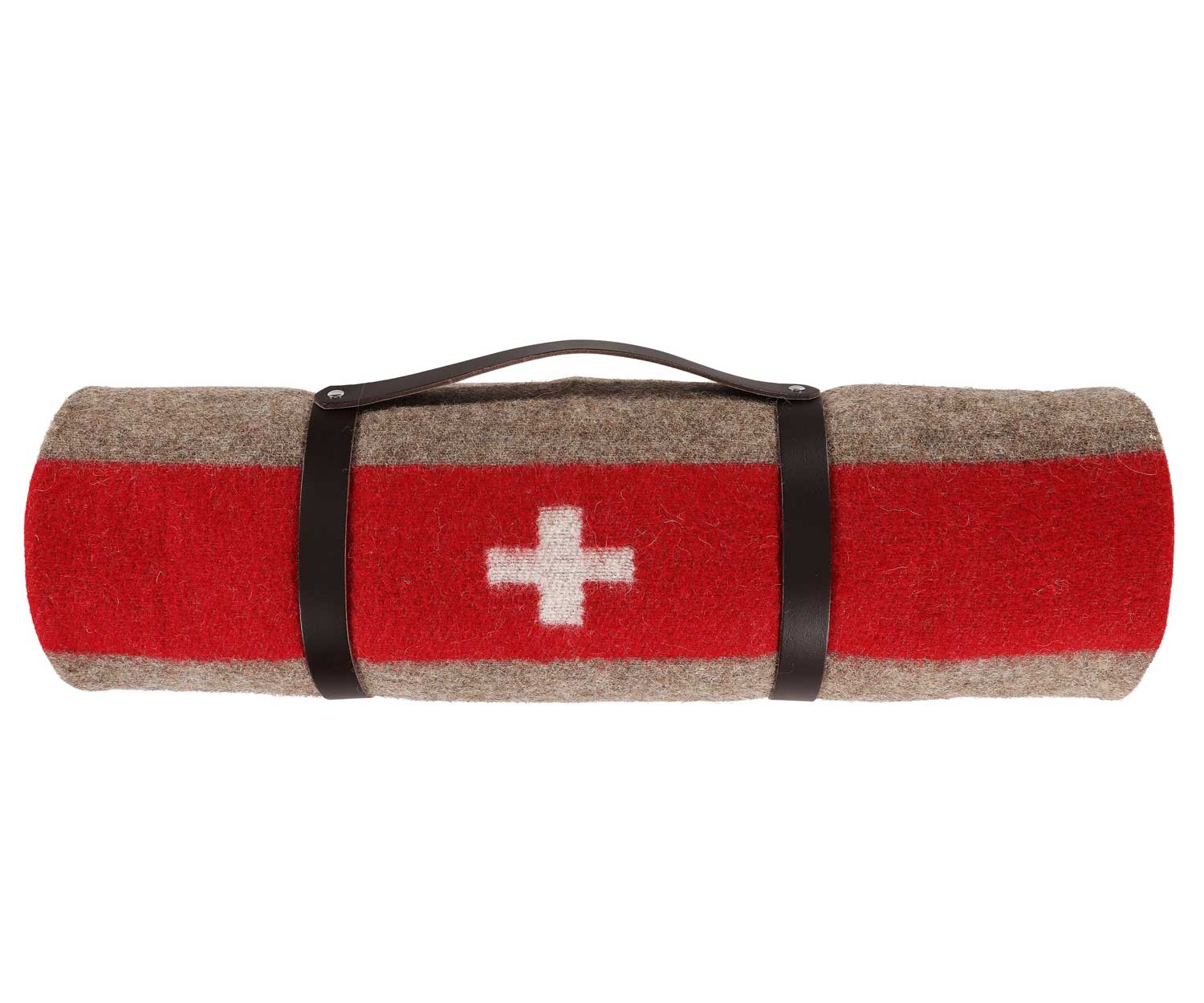 Armme-Gu-rtel-P7330-000-280-K6_1 Schweizer Armeedecke gerollt mit Ledergurt│Eskimo