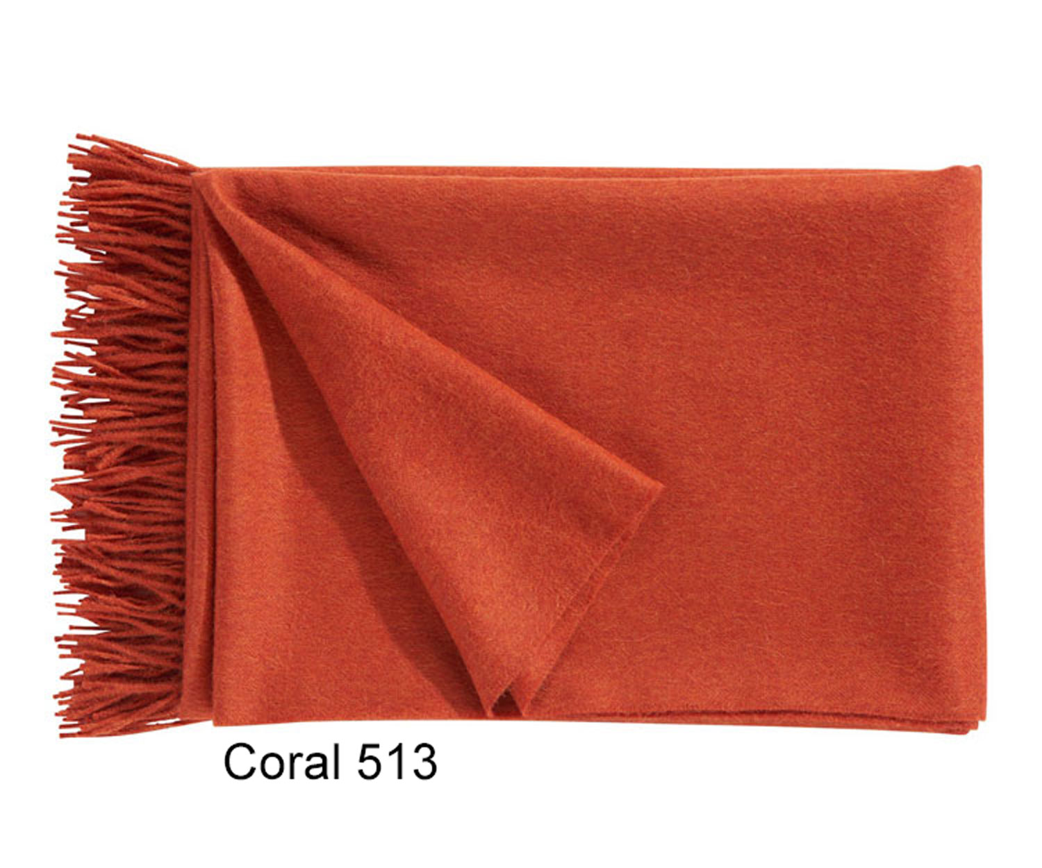 Fischbache-Puro-Plaid-coral-513 Plaid PURO de Fischbacher col. 513 coral - Alpaca