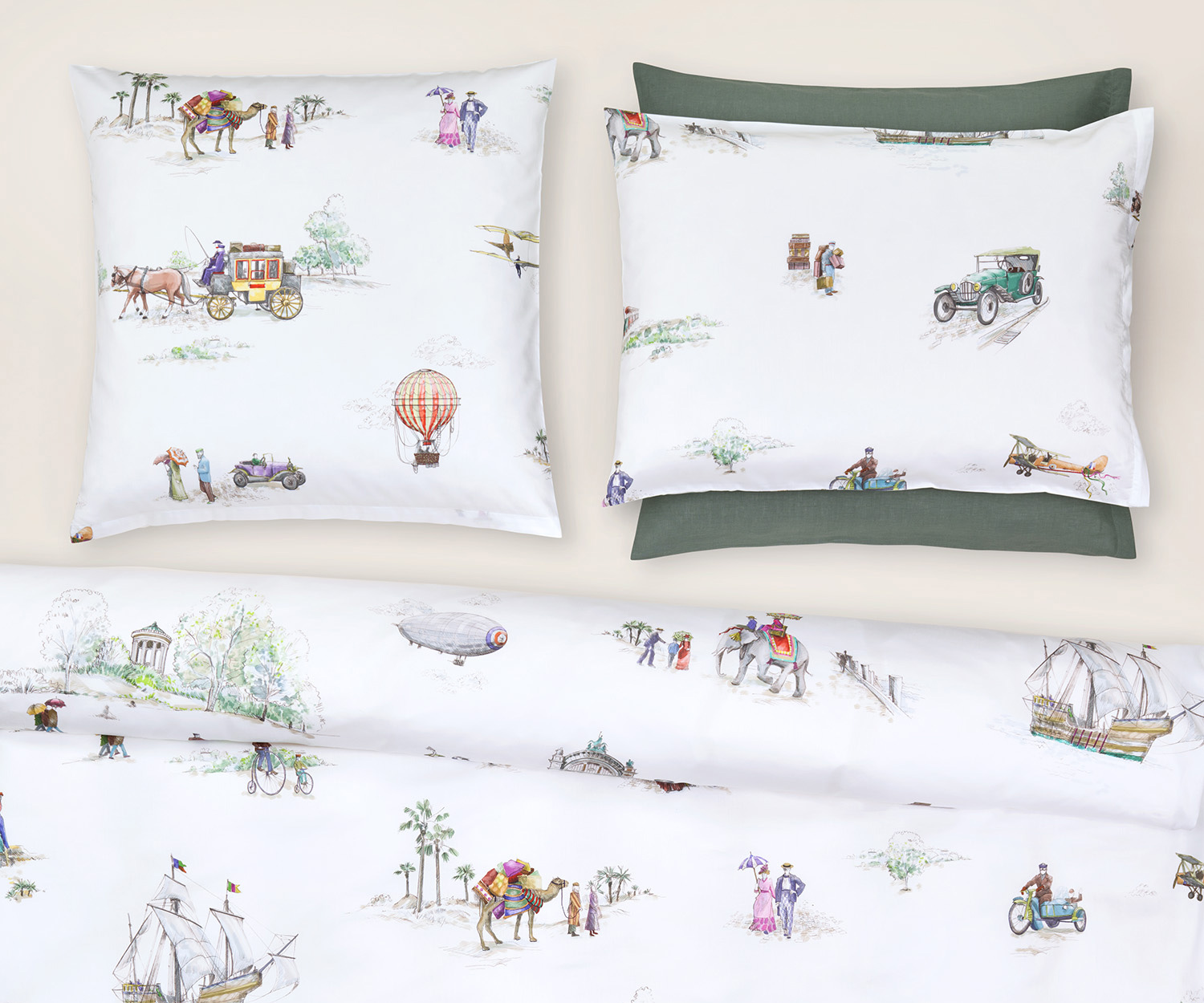 Fischbacher_Voyage-BW Fischbacher VOYAGE Ropa de Cama - Satén