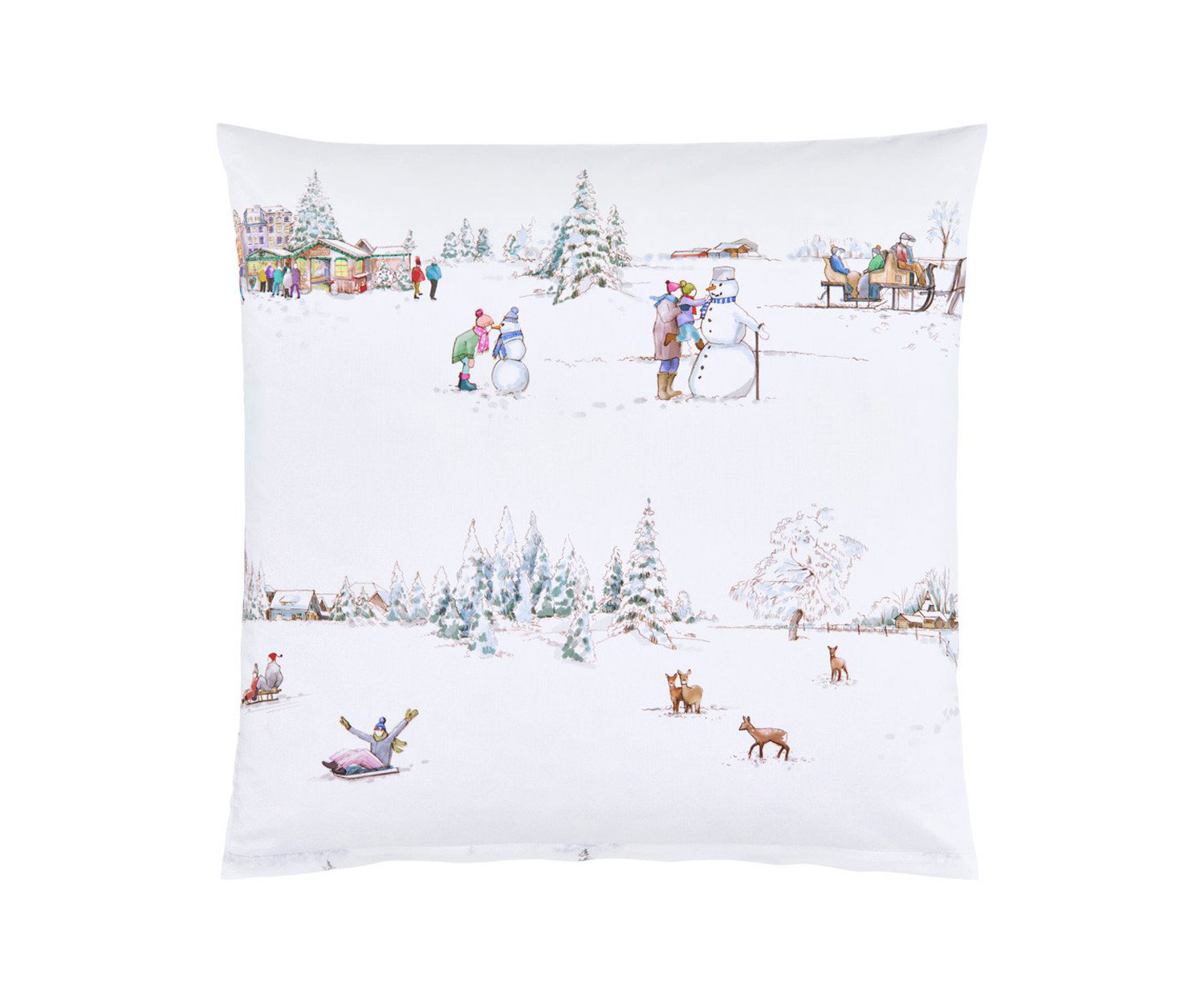 Fischbacher_Kissenbezug_Winterwonderland Fischbacher WINTERWONDERLAND Ropa de cama de Satén