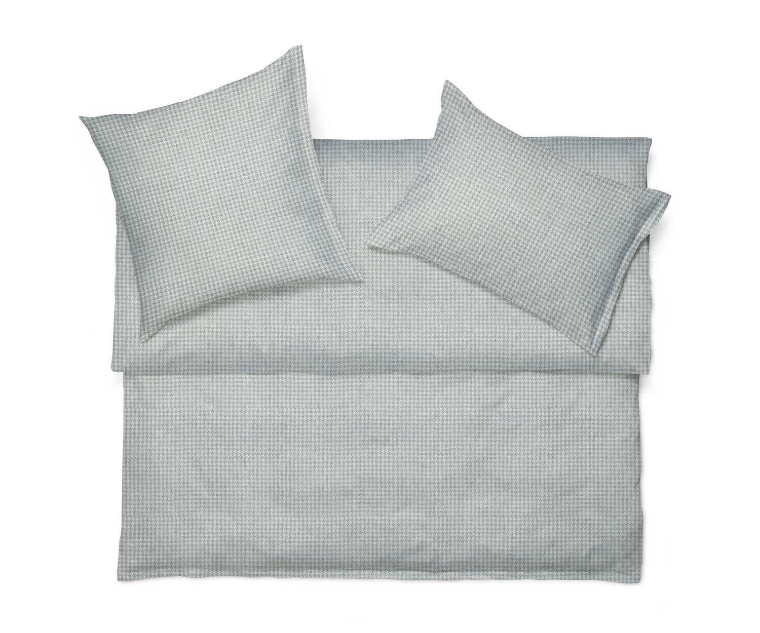 Schlossberg-Bettwaesche_THEO-gris THEO houndstooth flannel bed linen by Schlossberg