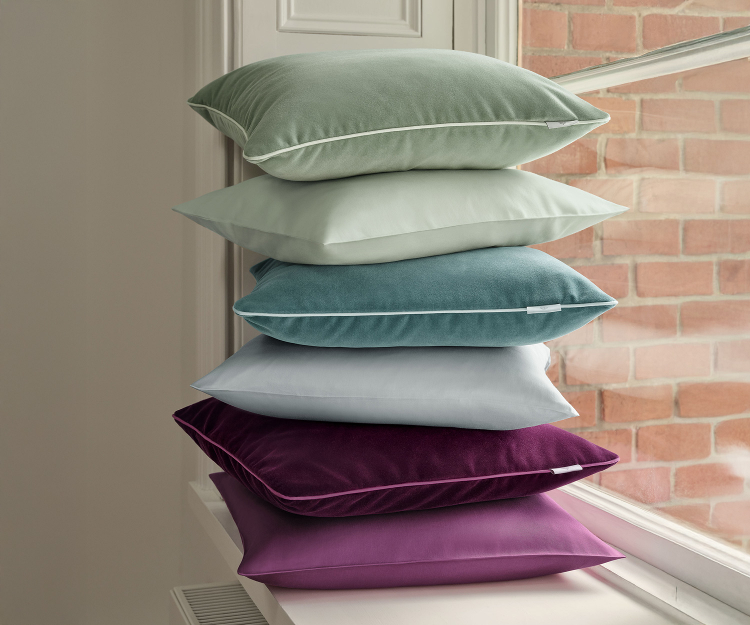 Cojines de terciopelo ELODIE de Schlossberg en 6 colores
