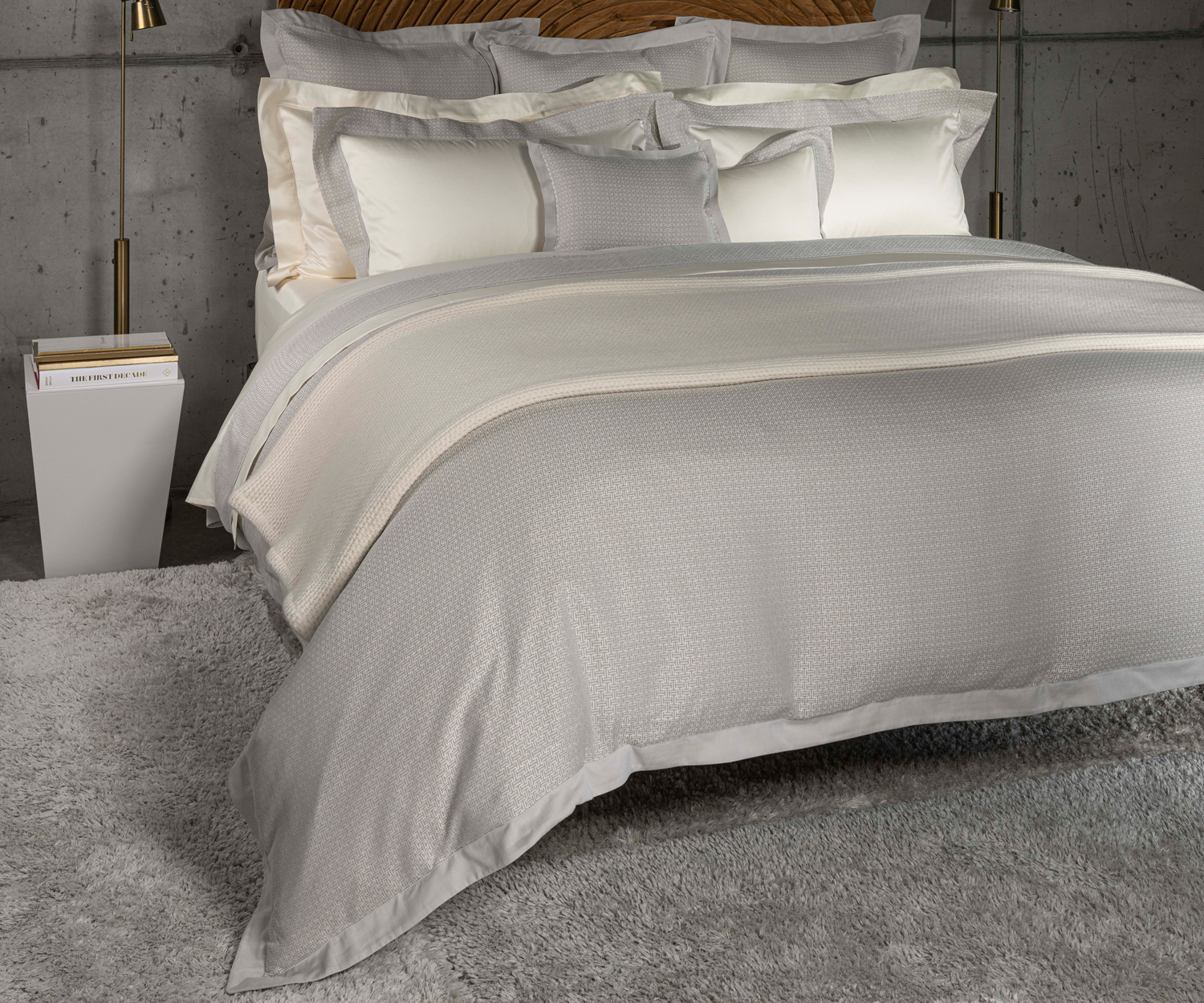 Celso-AVALON-740-Marc-Leopold Celso de Lemos AVALON - Bettwäsche mit Stehsaum col. 740 glacier