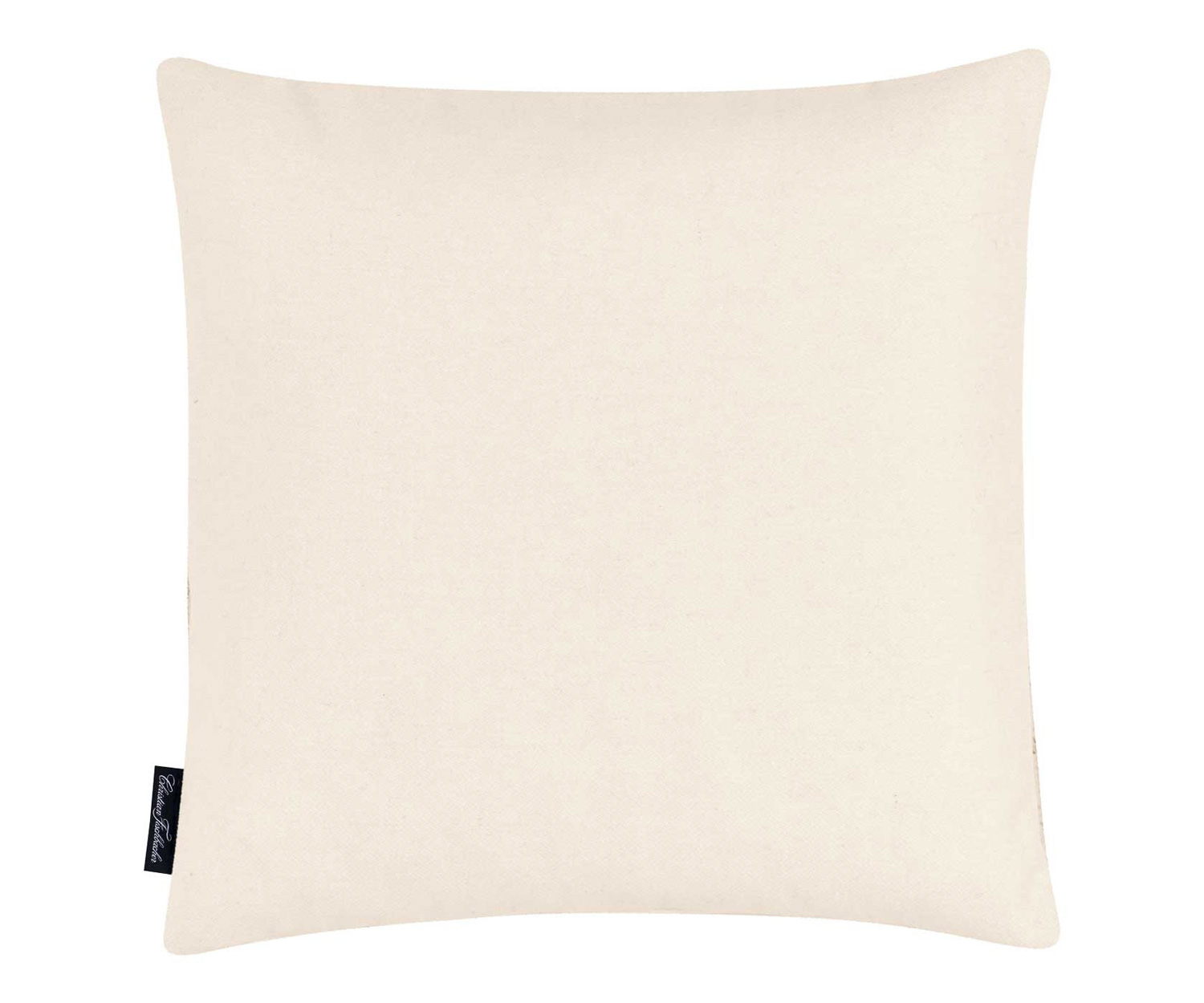 Fischbacher_Kissen_Benu_Check_natur_807_hinten Cojín decorativo BENU CHECK de Fischbacher col. 807 nature