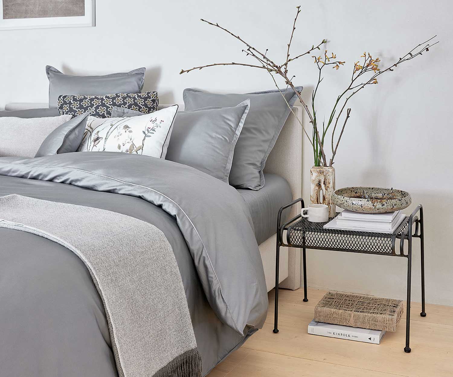Ropa de cama de algodón orgánico Alexandre Turpault TEOPHILE en 15 colores