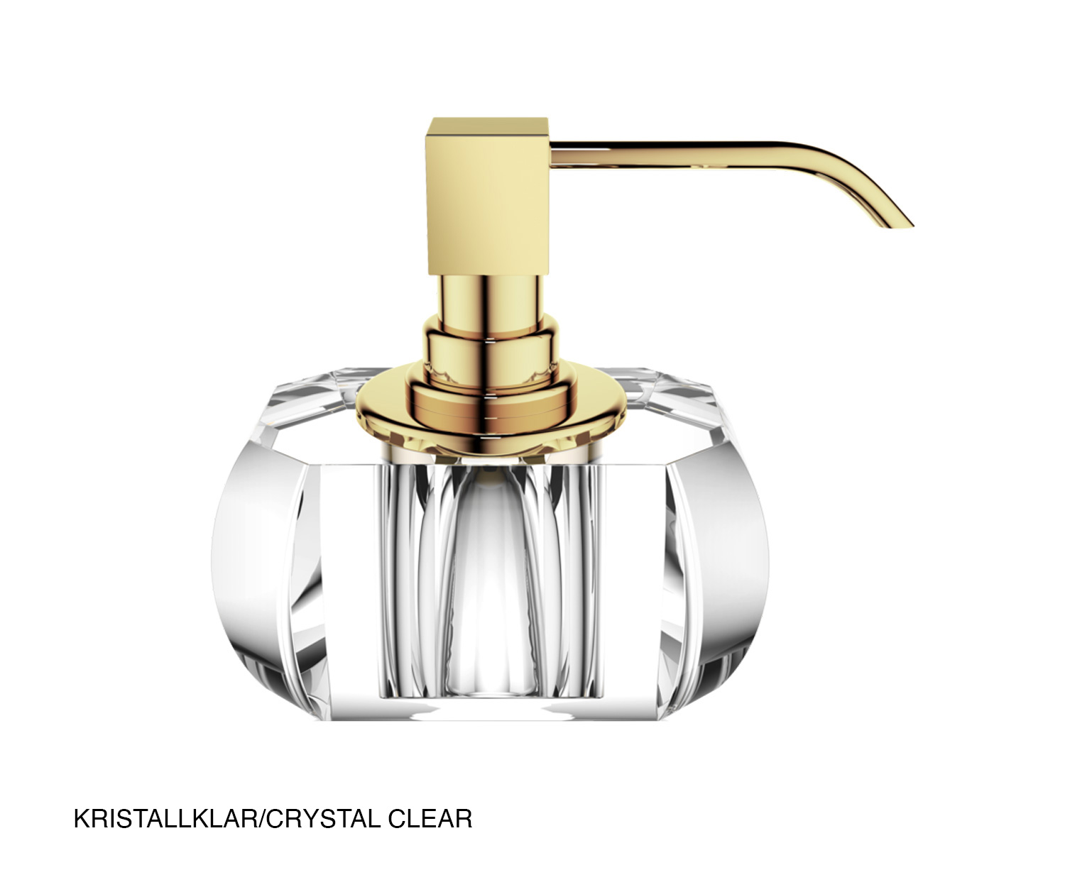 Decor_Walther_Seifenspender_Kristall_crystal-gold Decor Walther KRISTALL soap dispenser Crystal clear/Gold
