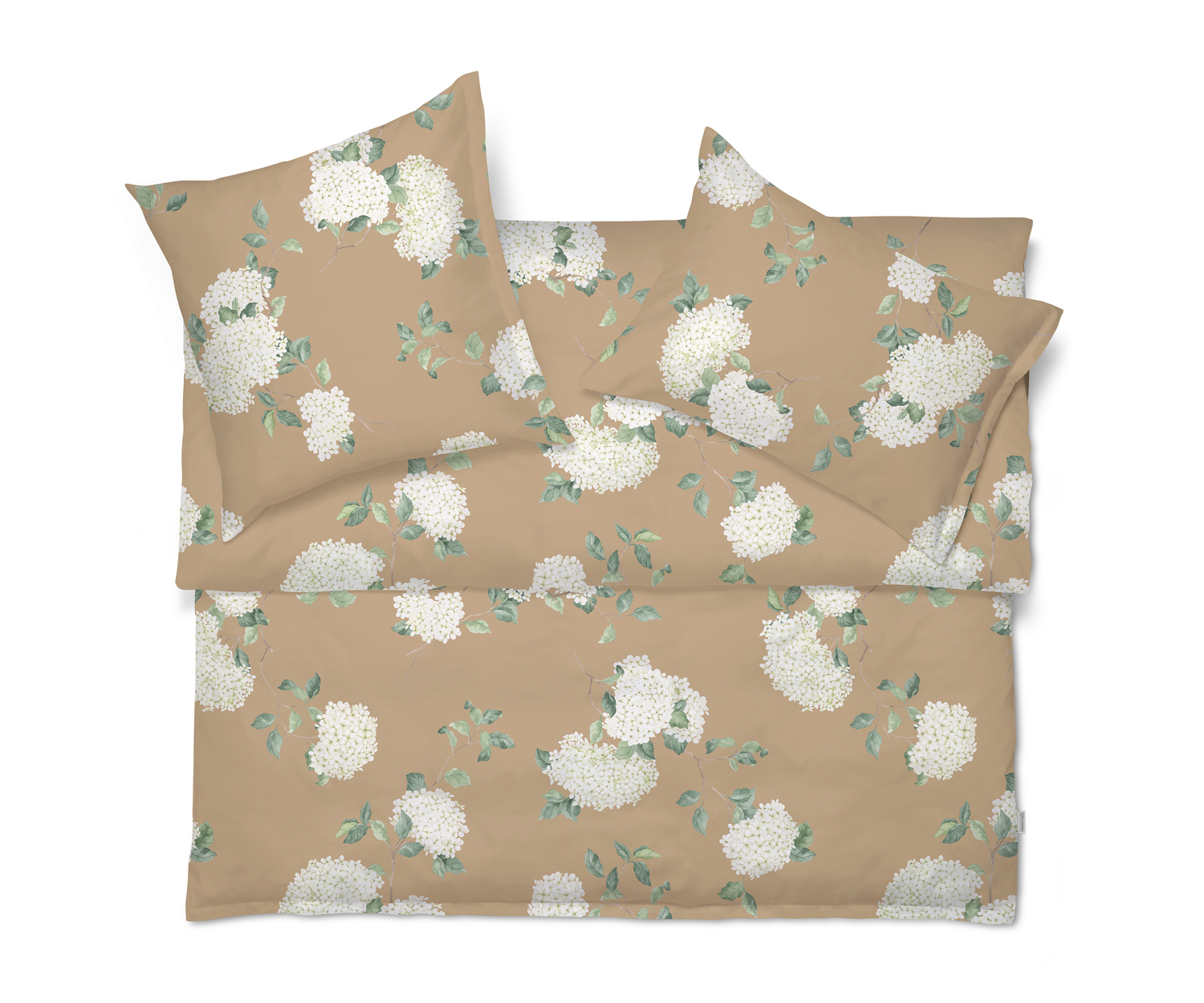 Schlossberg HORTENSIA miel Satin Bed Linen – The Timeless Beauty of Hydrangeas