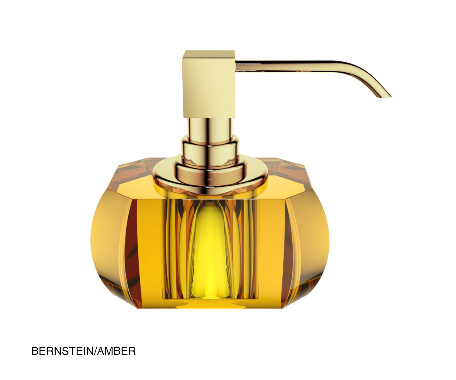 Dispensador de jabón KRISTALL de DECOR WALTHER col. Amber/Gold