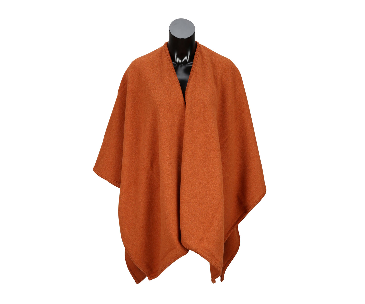 Poncho HUTTWIL orange de Eskimo - Lana merina