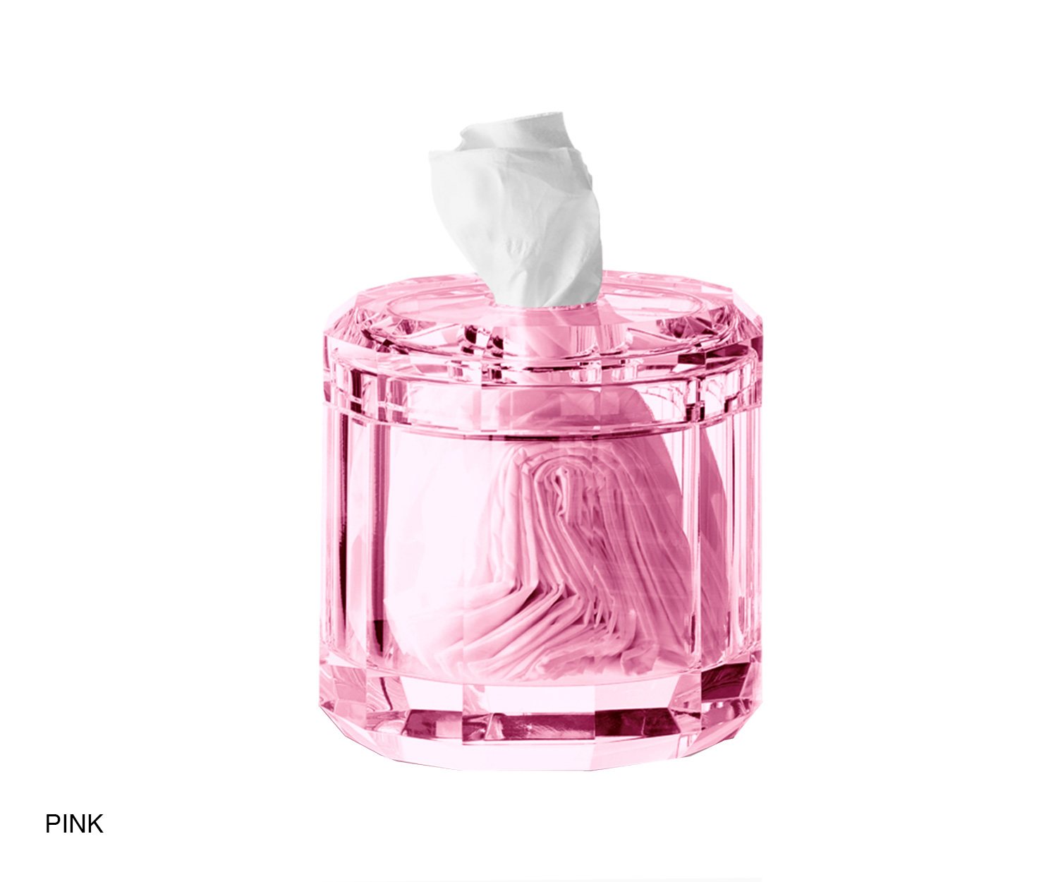 Caja de pañuelos KRISTALL de DECOR WALTHER col. Pink