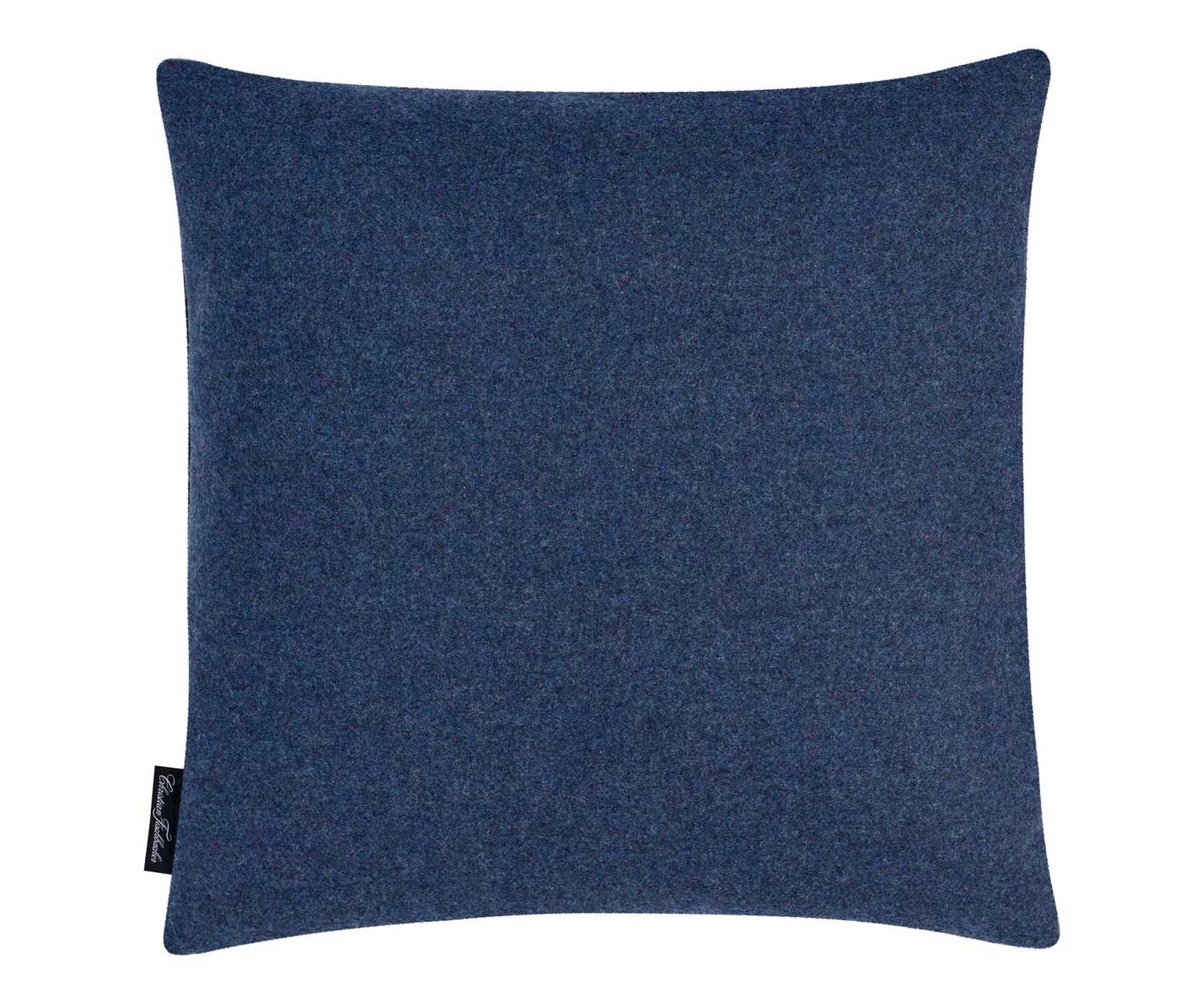 Fischbacher_Kissen_Benu_Check_801_blau_Ru-ckseite Cojín decorativo BENU CHECK de Fischbacher col. 801 dark blue