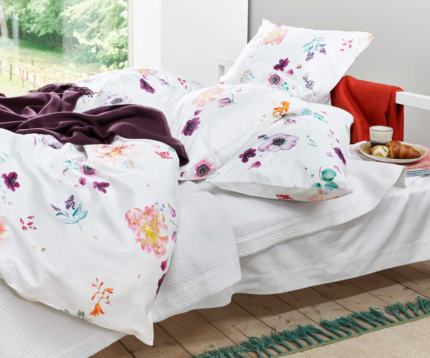 Schlossberg RUBY BLANC sateen bed linen