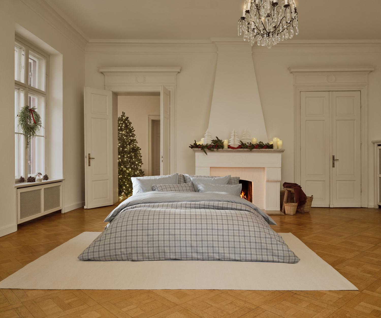 Schlossberg GIAN col. gris – Luxury Flannel Bed Linen for Cold Winter Nights