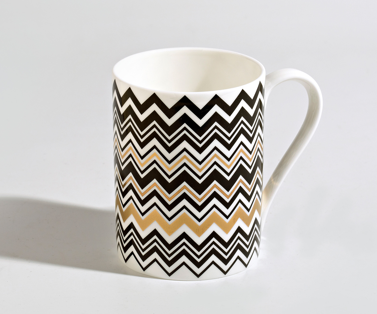Missoni Zig Zag gold Porcelain Handle Mug