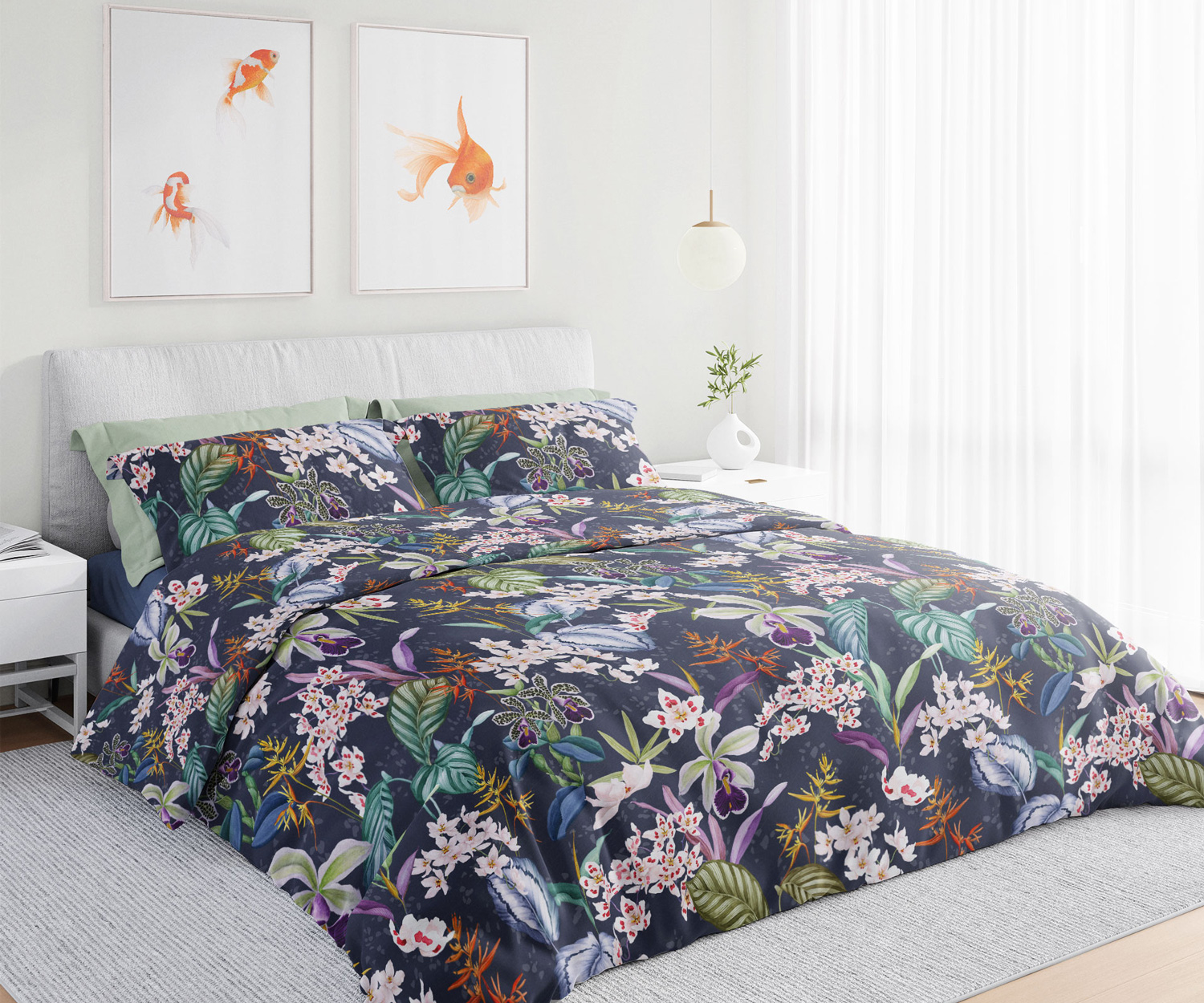 Schlossberg Bed Linen KAIRI BLEU Satin