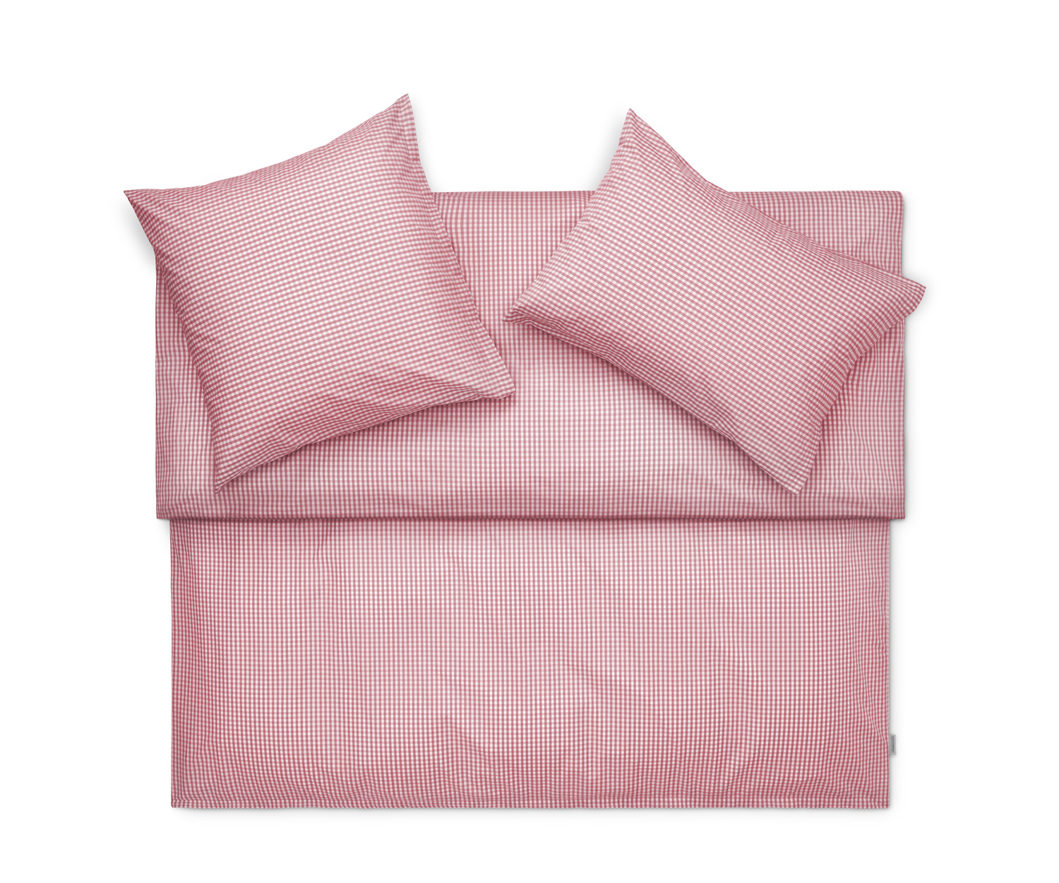 Schlossberg-bettwa-sche_Andrin_rouge_Marc-Leopold Schlossberg ropa de cama ANDRIN rouge - Vichy Perkal