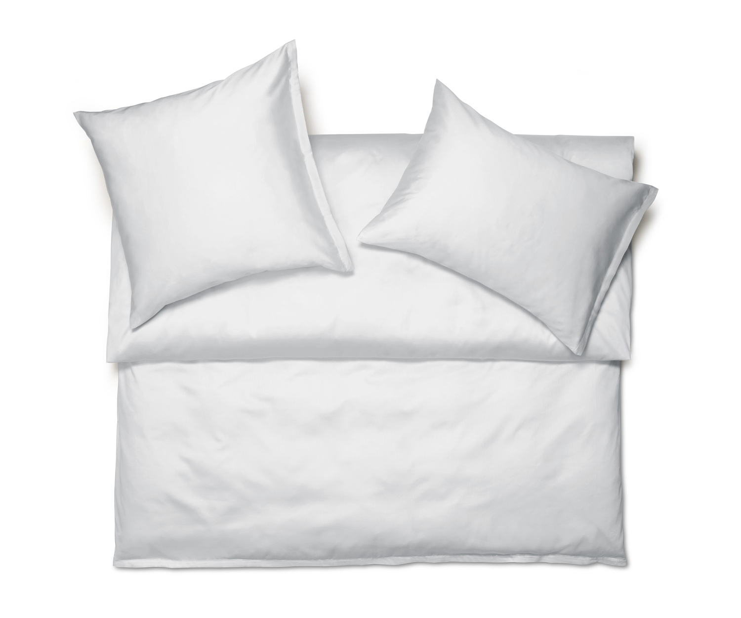 Schlossberg SATIN UNI bed linen - col. argent
