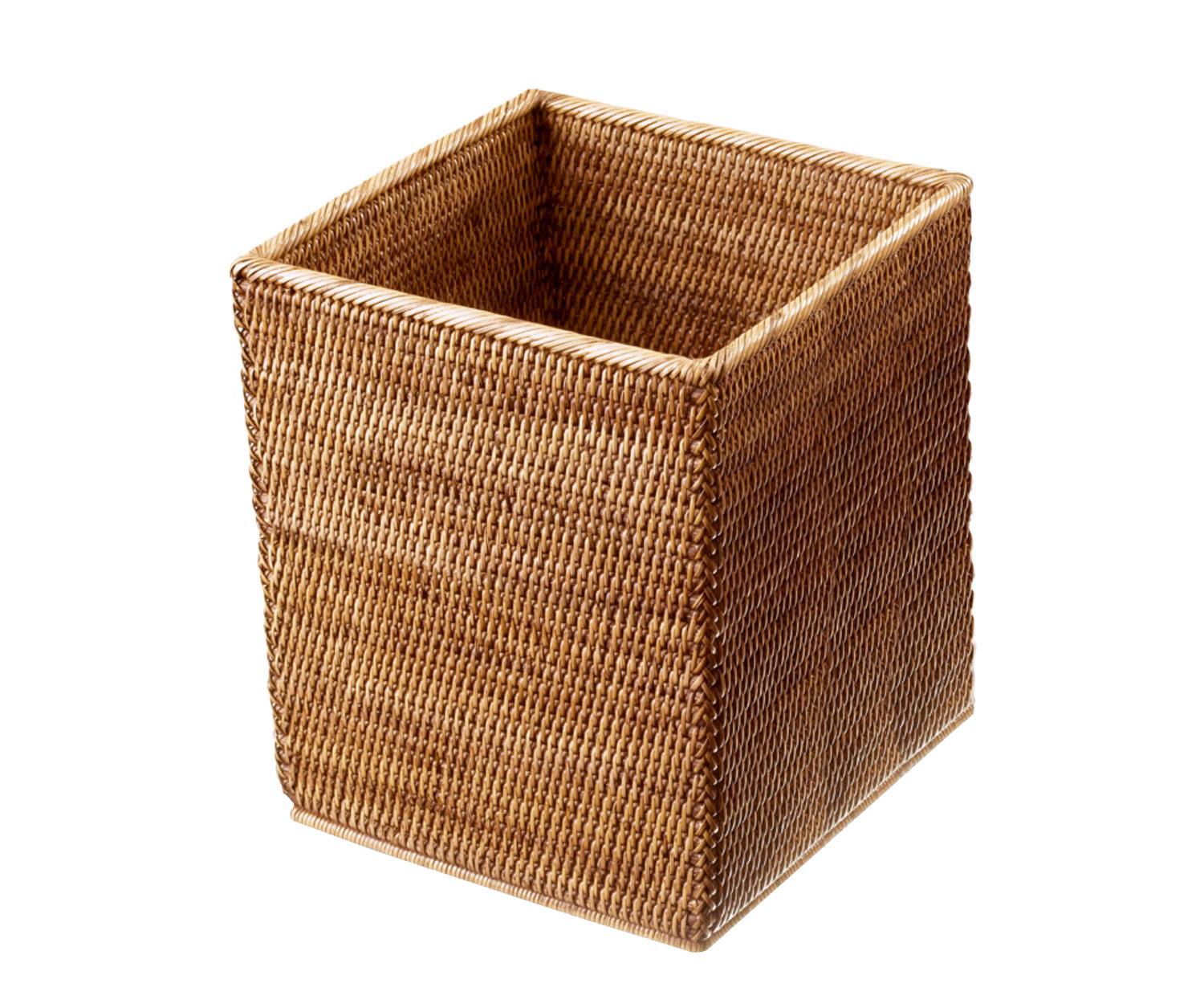 DECOR WALTHER paper bin rattan dark-coloured