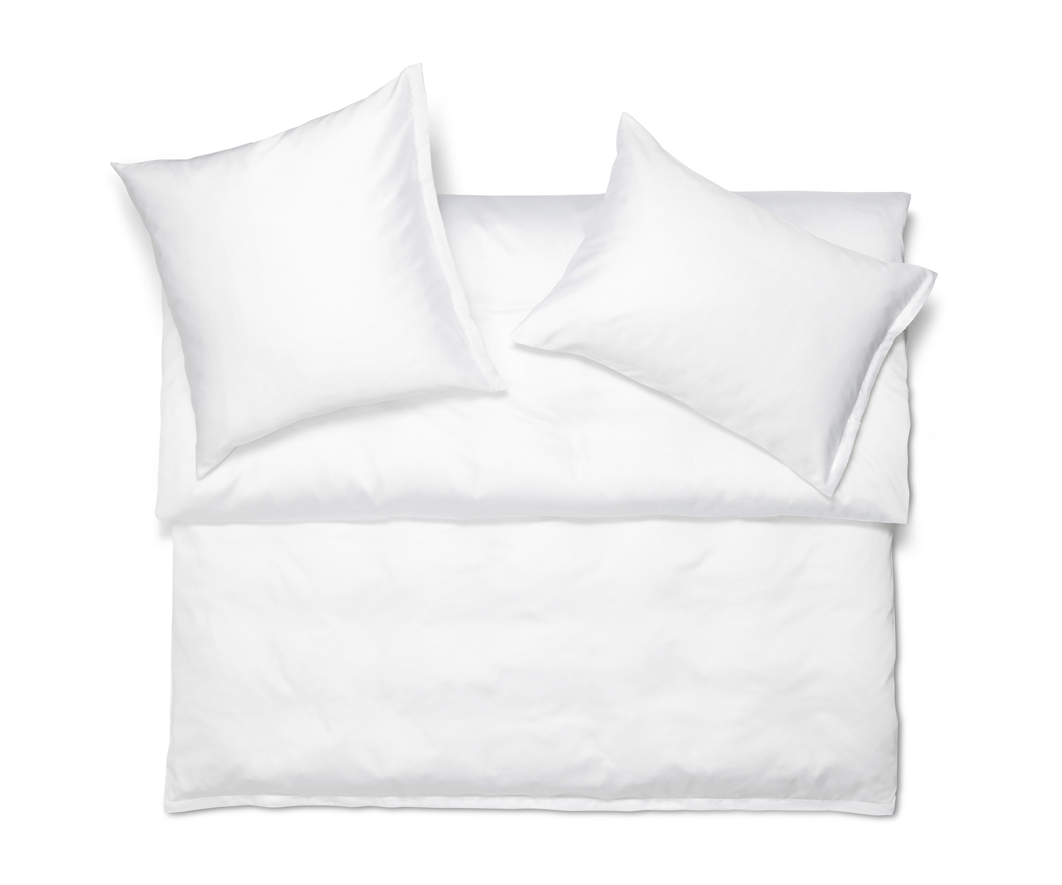 Schlossberg SATIN UNI bed linen - col. blanc